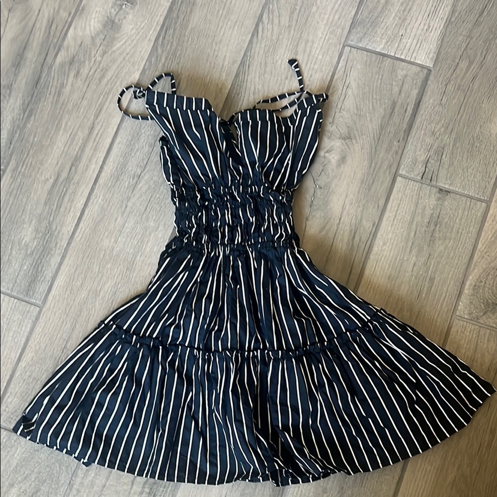 Women’s Black & White Striped Mini Dress